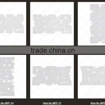 Airbrush Nail Art Stencil Design 20 Template Sheets Kit Brush Paint_MFS