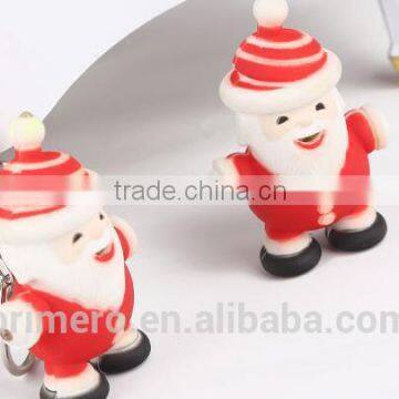 Hot Sale Santa LED Lights Glowing Sound Small Toys Gift Father Christmas Keychain photo-5