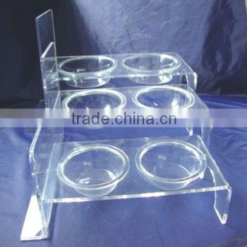 factory directly sale customized transparent acrylic dog bowl