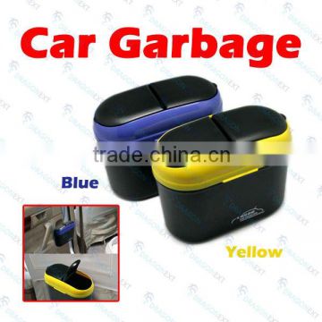 Mini Car Vehicle Trash Garbage Rubbish Bin Can Dust Box With Holder Hook