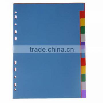 Wholesale A4 10 and 12 Pages PP Index Divider, Office Stationery 11 Hole Loose-leaf File photo-2