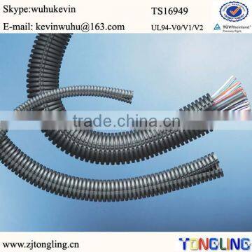 Flexible plastic corrugated tube