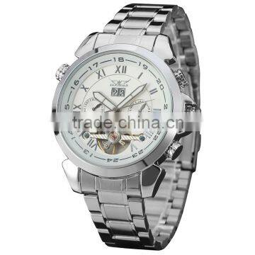 New Fashion Black Tourbillon Mechanical Watches ,Men's Classic Transparent Steampunk Wrist Watch Gift Relogio Masculino photo-4