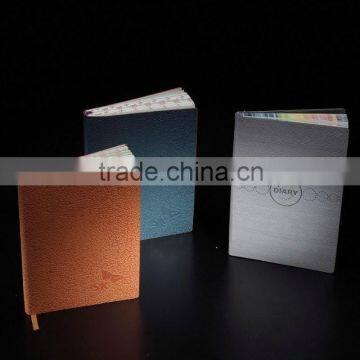 2014 Popular leather loose-leaf metal ring diary