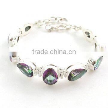 gemstone bracelet ebay jewelry Mystic topaz jewelry semi precious gem jewelry wholesale Indian bracelet jewelry