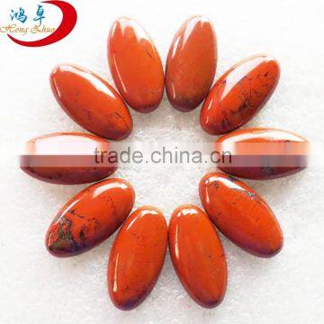 Oval shape crystal red jade gemstone cabochon