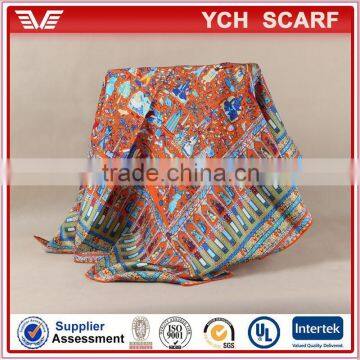 customize twill silk Printing 2015 wholesale new twill silk scarf
