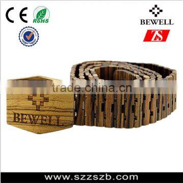 2016 promotion 100% natural wood material new trend products wooden belt zebra wood belt