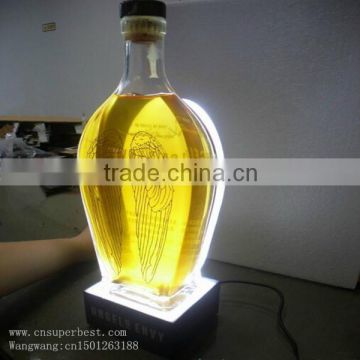 Acrylic rotating light boxes LED light wine holder