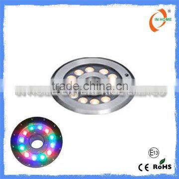 Super bright DMX 12W IP68 underwater light, ss 316 pool light led underwater light