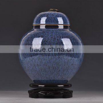 Antique Jingdezhen porcelain ceramic garlic storage jar for flower tea leave