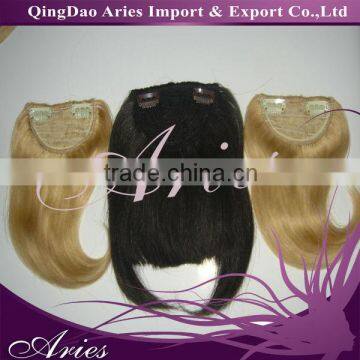 fashion human remy hair bangs fringe with clip on hair extension hairpieces