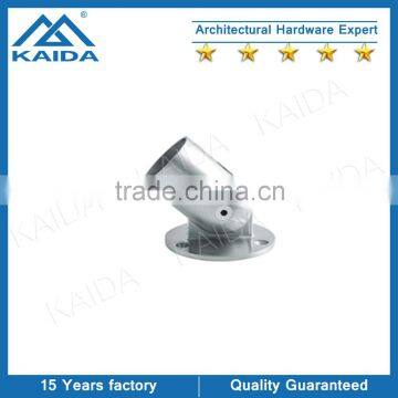 Adjustable handrail tube flange for round pipe