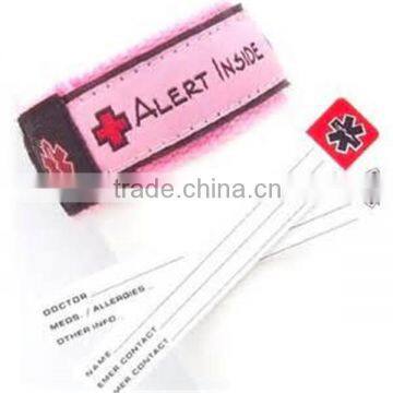 custom logo print idbracelet pink id bracelet for kids