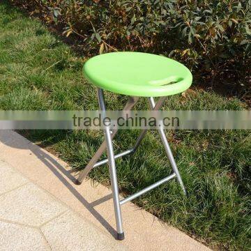 Strong and Durable 45H Metal Leg and Plastic Round Folding Stool photo-5