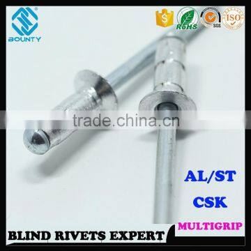 HIGH QUALITY FACTORY OPEN HEAD ALUMINUM CSK HEAD MULTIGRIP BLIND RIVETS