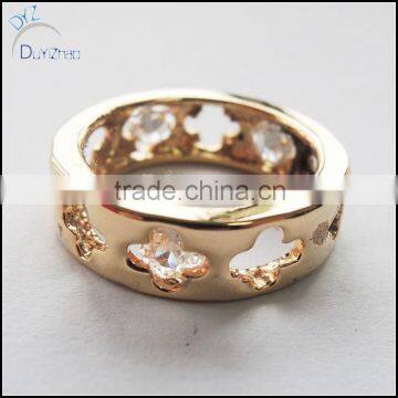 hot sale beautiful gold plated rings for girls
