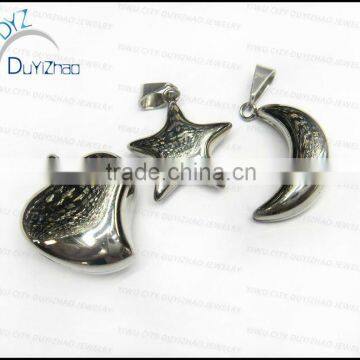 Fashion stainless steel pendant charms and pendant necklace jewelry