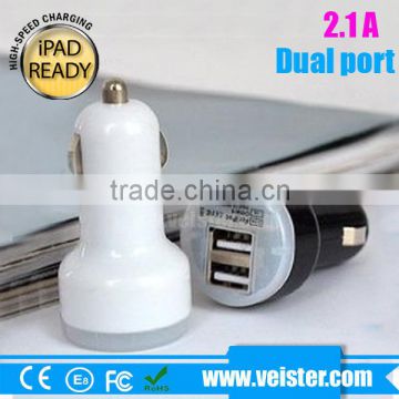 OEM 5V2.1A Dual USB Car Charger for iPhone 5 in Shenzhen