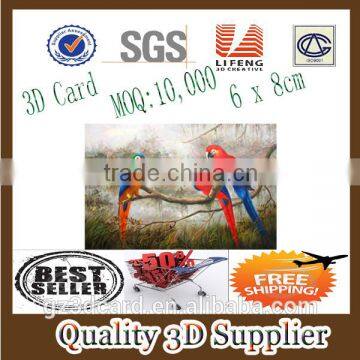 Guangzhou lifeng good price handmade 3d card with matt lamination surface