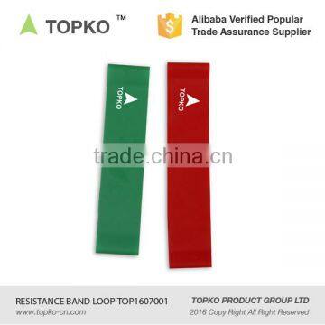 TOPKO latex material custom stretch elastic loop set of 5 with mesh bag fitness resistance band