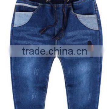 ribbing waistband cotton boys winter jeans polar fleece lined Baby Denim jeans children kids jeans boys denim trousers