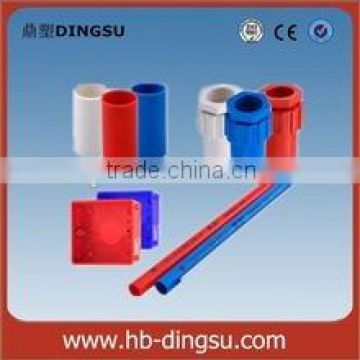 Orange Plastic PVC Pipe for electrical conduit pipe/cable