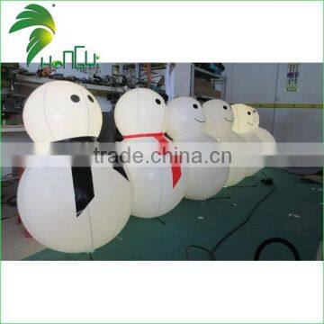 Standing Human Size Snowman Balloon / Christmas Decorating LED Inflatable Light