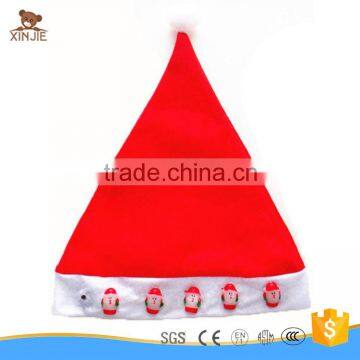 promotional gift custom red plush santa claus hat,christmas hat