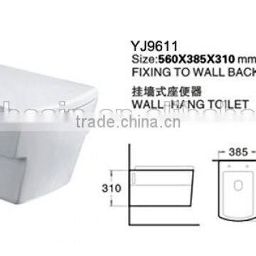 YJ9611 Ceramic Bathroom Save Spaces Wall hung toilet/WC/ Water Closet