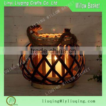 Factory Supply Hand Woven Willow Wicker Lantern