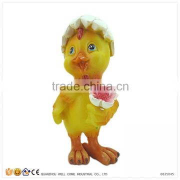 Polyresin Birthday Gift for Girl Child Chicken Figurine