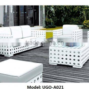 Modern Style white garden rattan sofa set