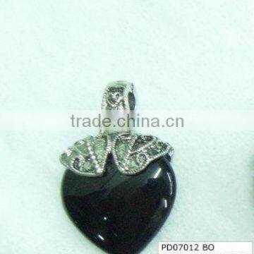 SGJGEMS PD07012BO Black Heart Wholesale Natural Stone Jewelry