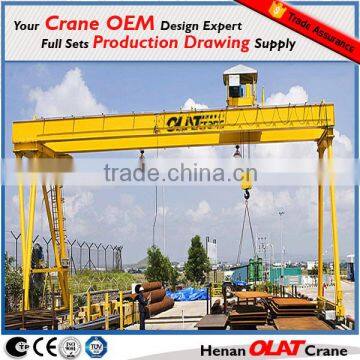 3D Design drawing supply A-frame Rail Mounted 10-500 Ton Single/Double Girder Gantry Crane Price, Goliath Crane