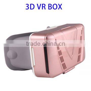 2016 Hot Sales 360 Panoramic 3D VR Box for Smartphones, Rose Gold Virtual Reality 3D VR Headset