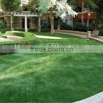 50mm height, green colors with curlve yarn below, monofilament gras yarn, artificial grass for garden