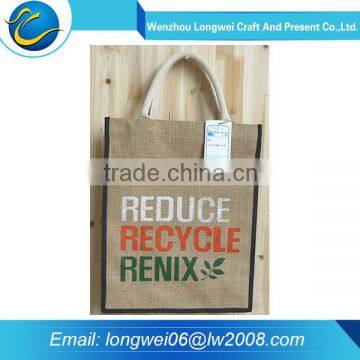 Professional Factory Supply rope handle jute tote bag