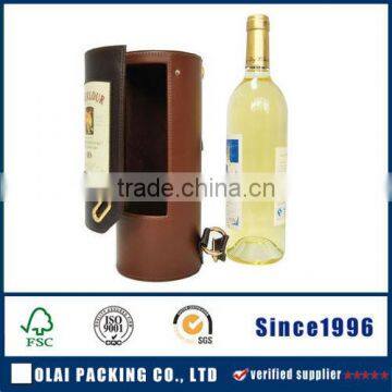 high end neoteric leather wine box for wedding