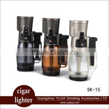 Guangzhou Yujia Plastic and Metal cigar lighter three flame lighter