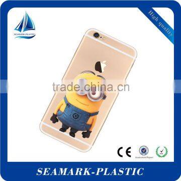 2016 customized transparent soft tpu phone case printed logo