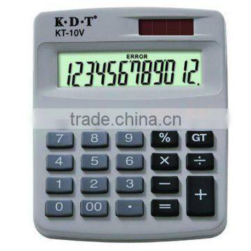 12 digits mini calculator solar power KT-10V