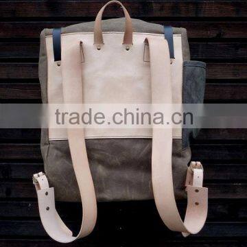 Custom High Quality Waxed Canvas Backpack