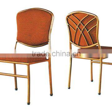 Luxury aluminum tiffany chair with net back structure and cushion