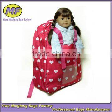 Pink Cute Baby Doll Carrier Backpack With Dot