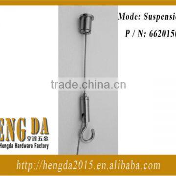 Strong spring steel wire rope lanyard cable with hook