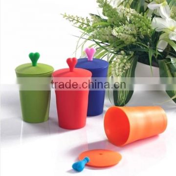 Heat resistant disposable silicone rubber drinking coffee cup