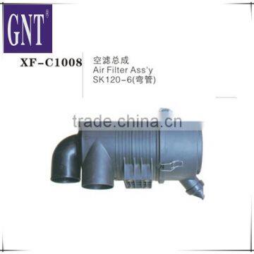 excavator air filter assy for SK120-6 bend