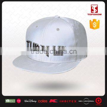 Coolest White Design of Embroidery Fashion Custom Snapback Cap/Hat