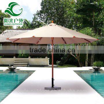 Beautiful indonesia hard wood parasol outdoor beach parasol umbrellas